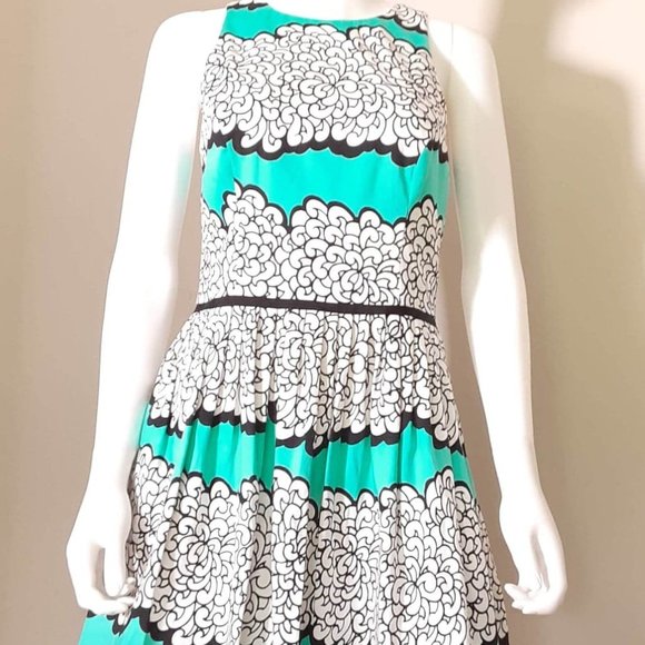 Maggy London Dresses & Skirts - Vintage Style Chrysanthemum Turquoise Dress